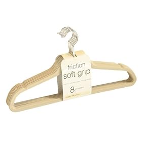 <b>Felt Soft Grip Suit Hangers - Set of 8 Natural by Richards Homewares</b>