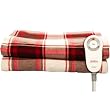 Sunbeam Heated Red Plaid Throw Blanket Warm Electric