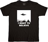 : The X-Files I Want To Believe T-Shirt Tee Black