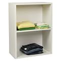 Way Basics Rectangle Plus Eco-Friendly Modern 2-Shelf Storage Unit, White