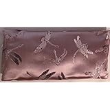 Organic Lavender Silk Eye Pillow with Lavender Dragonfly Design