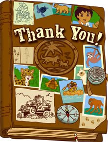 Go Diego Go! Thank Notes 8ct