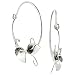 Sterling Silver Calla Lily Hoop Earrings