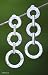 Earrings, 'Smoke Rings' 0.7 W 2.1 L