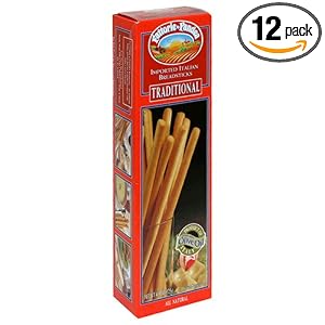 Fattorie and Pandea Italian Breadsticks, Traditional, 4.4-Ounce Boxes (Pack of 12) by 
