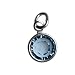 Sterling Silver March Birthstone Charm - Hangs on Loving Family Mother's Loving Embrace Pendant