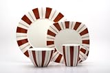 Red Vanilla Tuxedo Rouge 16-Piece Dinnerware Set