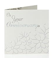 Floral Emboss Anniversary Card
