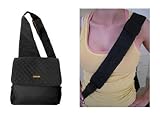 Sling Diaper Bag in Quilted Black