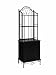 Powell French Scroll Antique Black with Terra Cotta Sand-Through Baker's Rack (ships in 2 overpacked cartons)