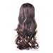 MapofBeauty Beautiful Dark Brown Curly Long Hair Wig