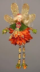 Orange Little Flower Fairy Flower Bud Fairy 6" Ornament