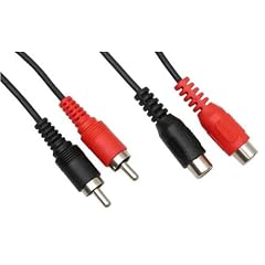 Cinchkabel 2,5m 2x Stecker auf Kupplung Cinch Kabel Verl�ngerung * VA 150 profitec�