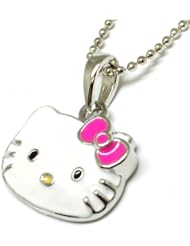 The Olivia Collection Enamel Kitten Necklace on 16 Inch Chain