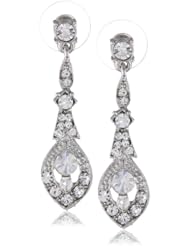 Nina Pave Crystal Linear Drop Earrings