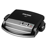 George Foreman GR0097B 100 Sq. In. Control Temp? Grill with Removal Plates