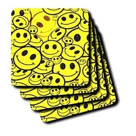 Smiley Faces - Set Of 4 Coasters - Soft by 3dRose LLC