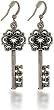 HOT HOT HOT Antique Skeleton Key Dangle Vintage Silver/Pewter Earrings by Lavishy