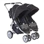 Valco Baby Twin Double Latitude Compact Baby Stroller-Silk Black