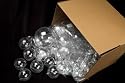 Box of 72 Assorted Size Clear Acrylic Fillable Ball Ornaments