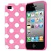 from AIO AIO Pink Polka Dots Gel Case For Apple iPhone 4s 4 s 4g 8GB 16GB 32GB 64GB + Screen Protector