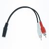 RiteAV - 3.5mm to RCA Stereo Male Cable - 6 inch