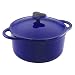 Rachael Ray 3-1/2-Quart Cast-Iron Covered Round Casserole, Blue