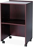 Safco Lectern Base/Media Cart Mahogany