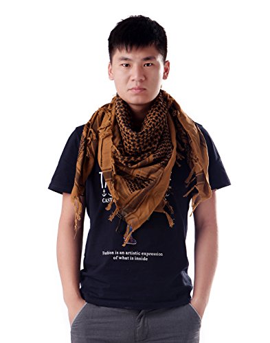 HDE Military Shemagh Neck Scarf Desert Tactical Style Head Wrap Keffiyeh Checkered Scarf (Chocolate Brown) HDE Military Shemagh Neck Scarf Desert Tactical Style Head Wrap Keffiyeh Checkered Scarf (Chocolate Brown)