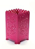 Fiesta Magenta Metal Candle Lantern