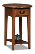 Leick Oval End Table, Medium Oak