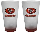 San Francisco 49ers Frosted Pint Glass (16-Ounce, Set of 2)