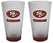 San Francisco 49ers Frosted Pint Glass (16-Ounce, Set of 2)