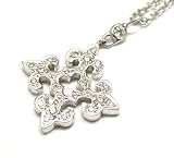 Celtic Diamond Cross Necklace Pendant, 18k White Gold (T.w 0.20)