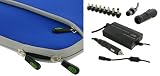 41ta1wIngfL. SL160  rooCase 4n1 Combo   Dell Inspiron Mini IM12 2870 12.1 Inch Netbook Sleeve Case with AC and DC Adapter Charger Home / Car / Airplane   Invisible Zipper Dual Pocket Dark Blue