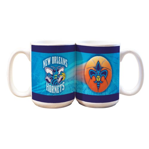 NBA New Orleans Hornets 2 Pack 15oz White SportsBall Mug