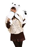 Korean Polar Bear Animal Costume with Soft Plush Claws