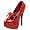 Bordello By Pleaser Women's Teeze-01 Platform Pump,Red/Black Patent,6 M US