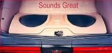 Q-Customs Factory-fit Dual 12 Subwoofer Enclosures 1982-1992 Chevrolet Camaro / Pontiac Firebird / Pontiac Trans Am 1982-92, blue