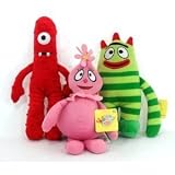 Yo Gabba Gabba Set of 3 Plush Dolls Muno Brobee & Foofa 9 inches