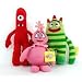 Yo Gabba Gabba Set of 3 Plush Dolls Muno Brobee & Foofa 9 inches