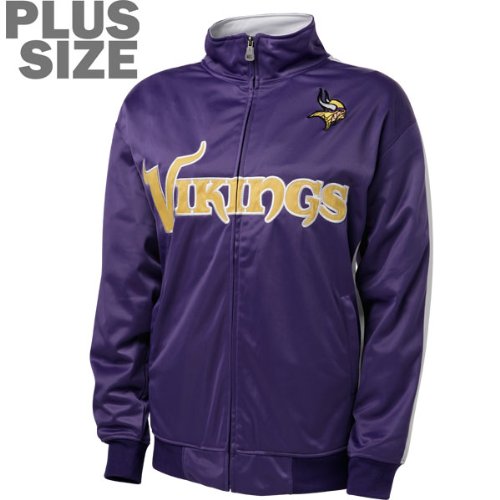 Minnesota Vikings Women's Plus Size Full-Zip Track Jacket