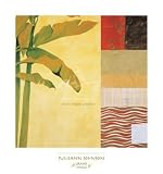 Collage with Banana Leaves IV (gold Foil Stamped) - Fine Art Print - 60x63.5cm - Art247.com Poster Print