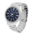 Geneva Platinum Mens Round Bezel Link Watch