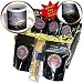 Sandy Mertens State of Georgia - Atlanta Skyline with Sports Complexes spotlight - Coffee Gift Baskets - Coffee Gift Basket