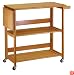 Winsome Wood Foldable Kitchen Cart with Knife Block, Light Oak
