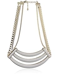 Belle Noel White Enameled Collar Necklace