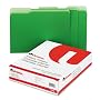 Recycled Interior File Folders, Letter Size, 1/3 Cut, Green, 100/Box (UNV12302) Category: File Folders