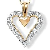 10k Gold Diamond Accent Heart Pendant