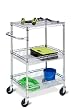 Honey-Can-Do CRT-01451 Heavy Duty Rolling Utility Cart, Chrome Wire, 3-Tier